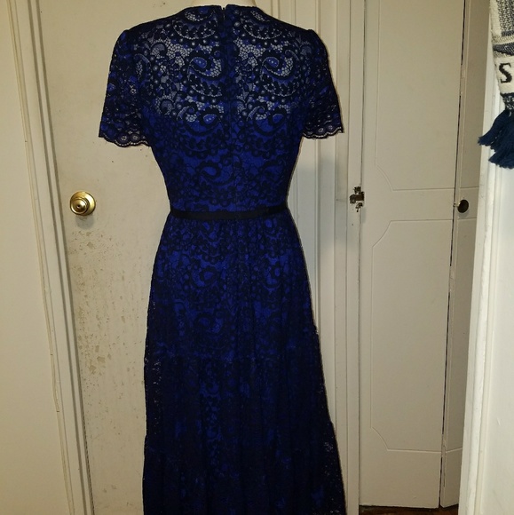 Maggy London tiered lace overlay midi dress - Picture 5 of 7